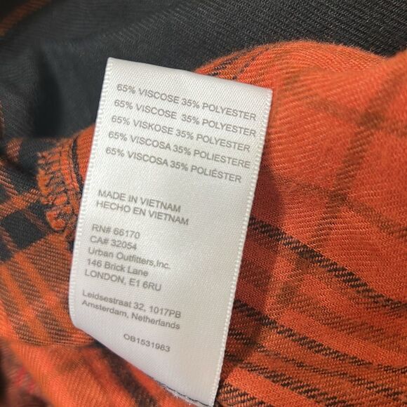 Urban Outfitters BDG Plaid Flowy Button Down Shirt(Size Small) - Picture 6 of 10